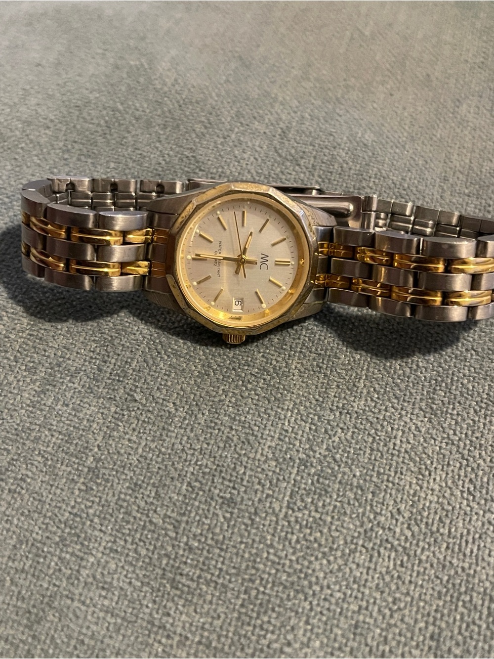 Mixed Metal Stainless Steel and Gold Women’s Watch - Champagne Dial